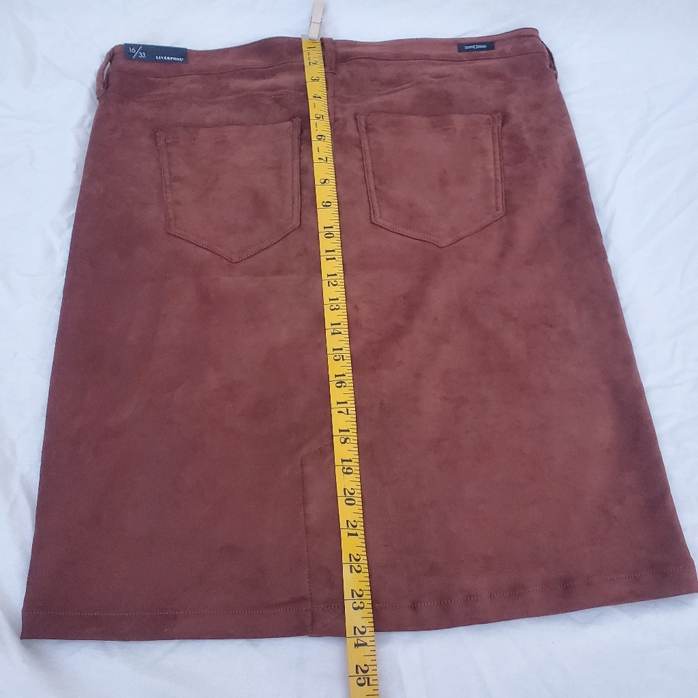 Womens, skirt, 16 , brown, Liverpool, fax suede.